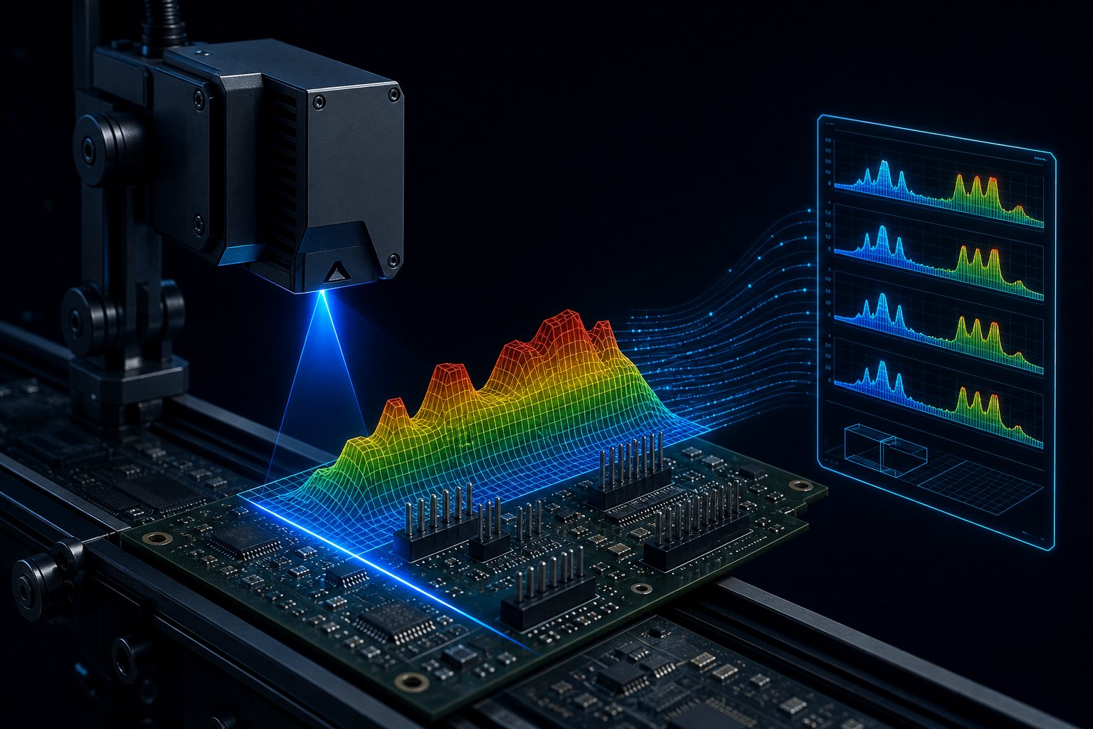 3D line-scan inspection — laser profilometry and height maps