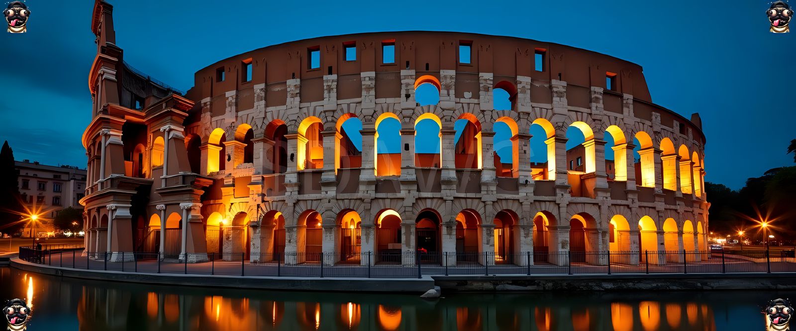 AI art — colosseum at night