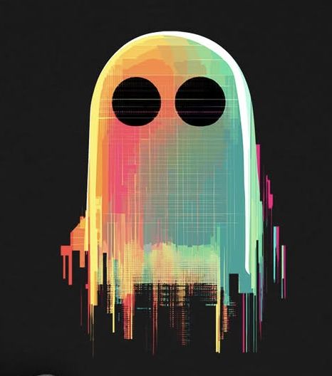 AI art — glitch ghost