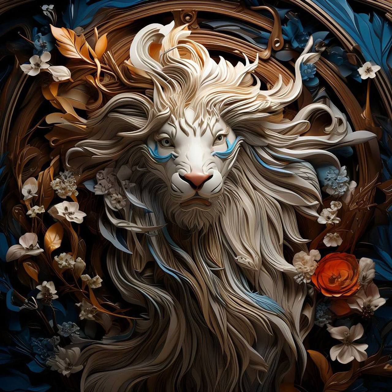 AI art — ornate lion