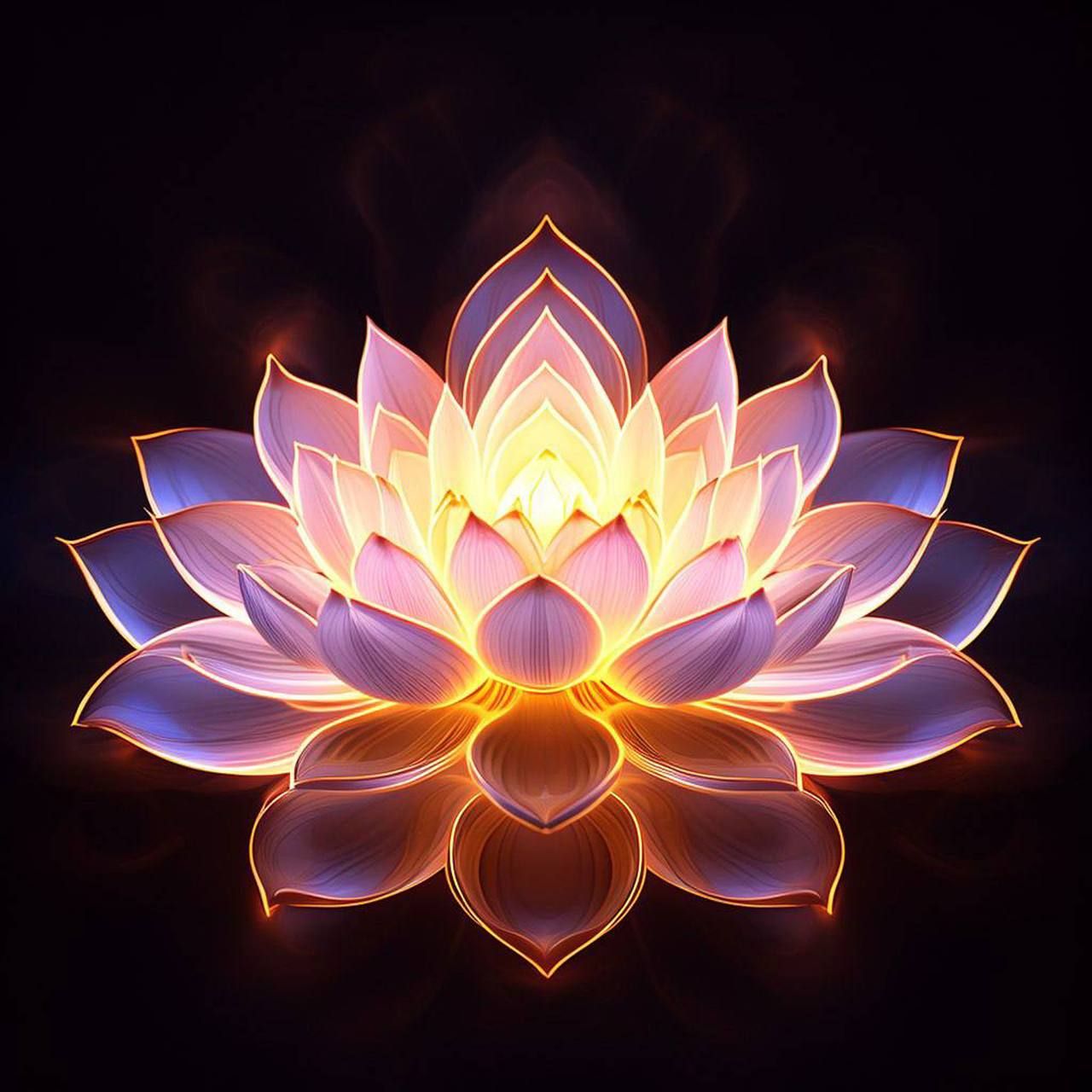 AI art — glowing lotus