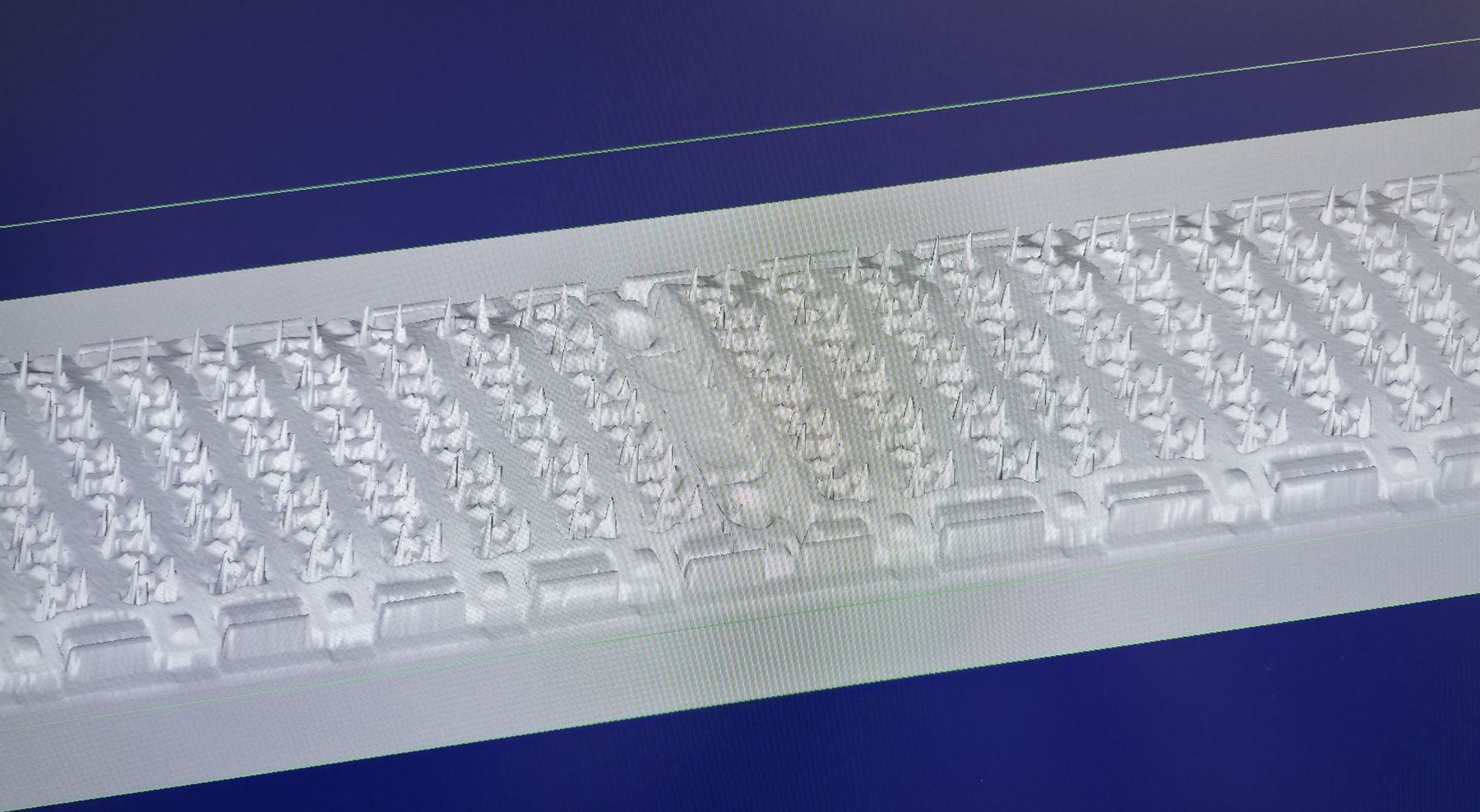 High-density connector array under inspection