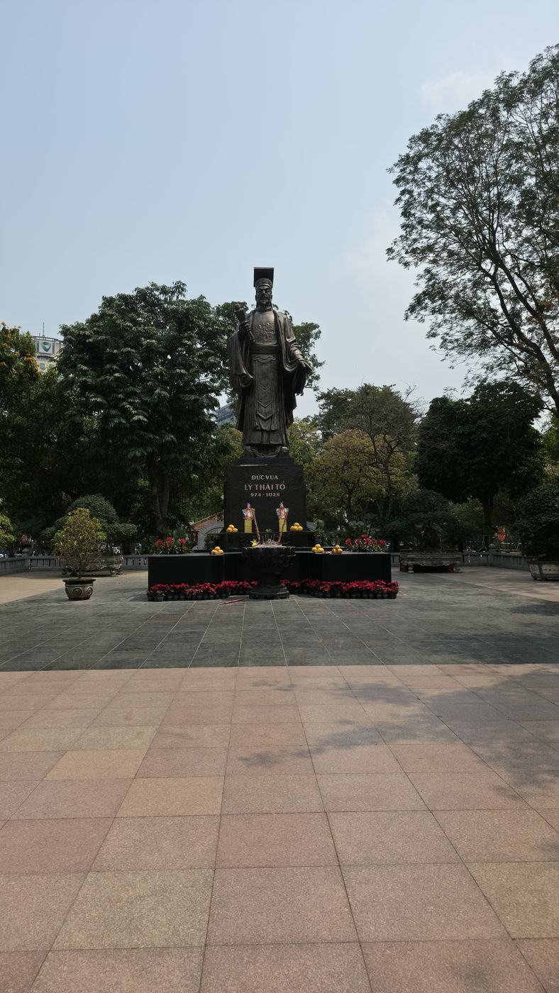 Park pathway and monument